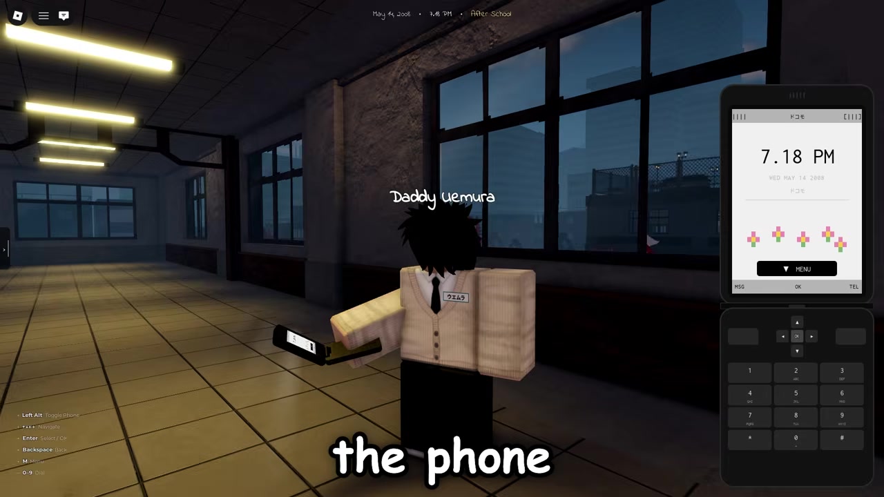 Open the phone menu
