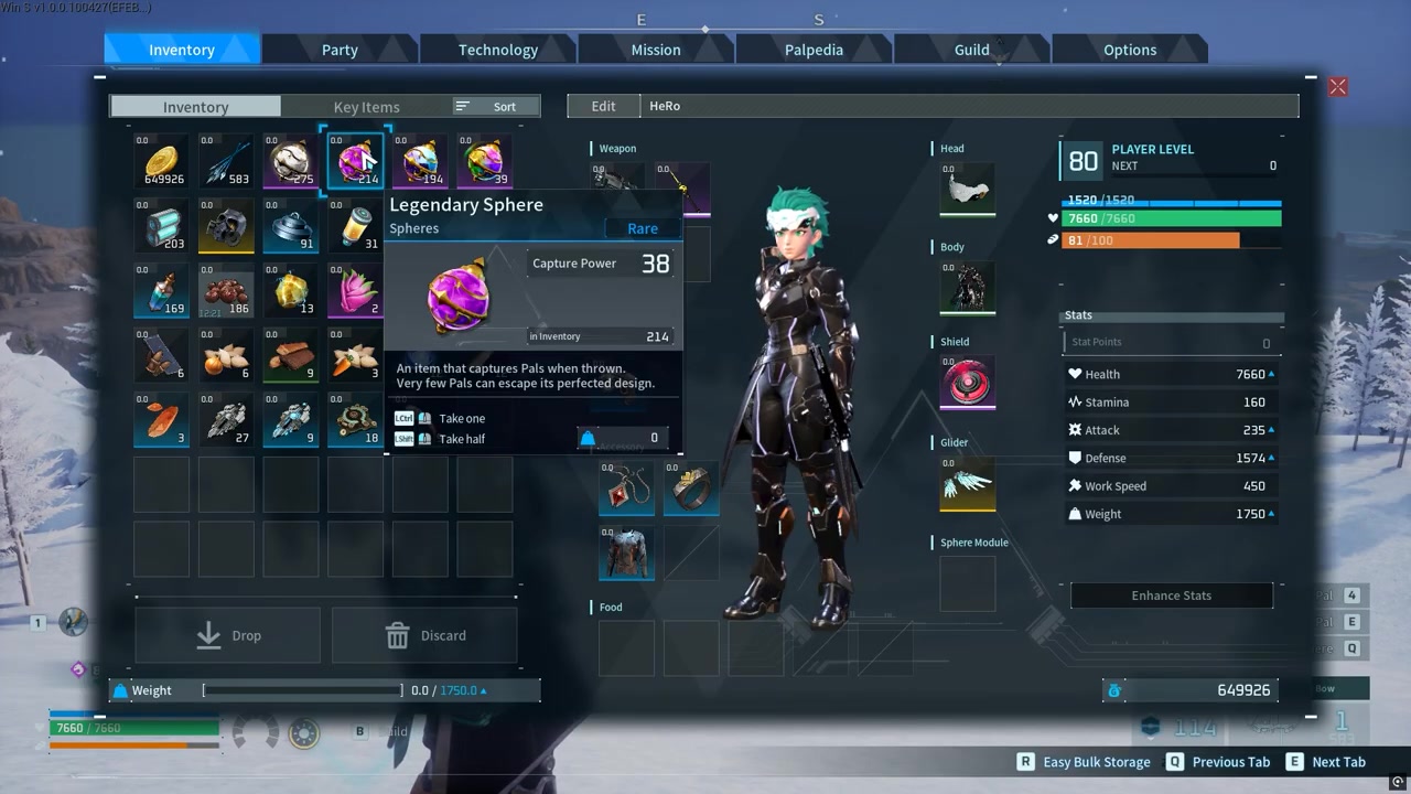 Bring Legendary Spheres