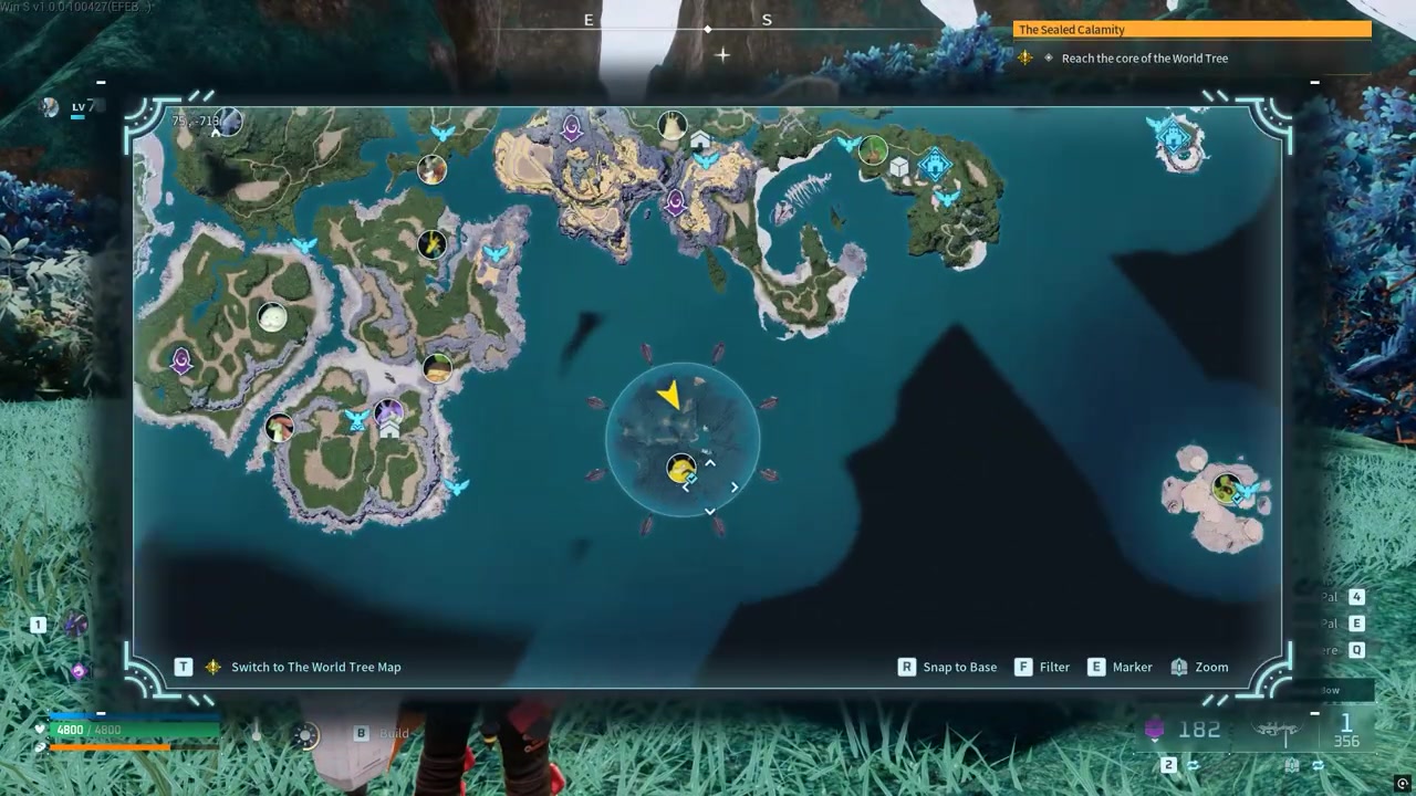 Reach the island near the start