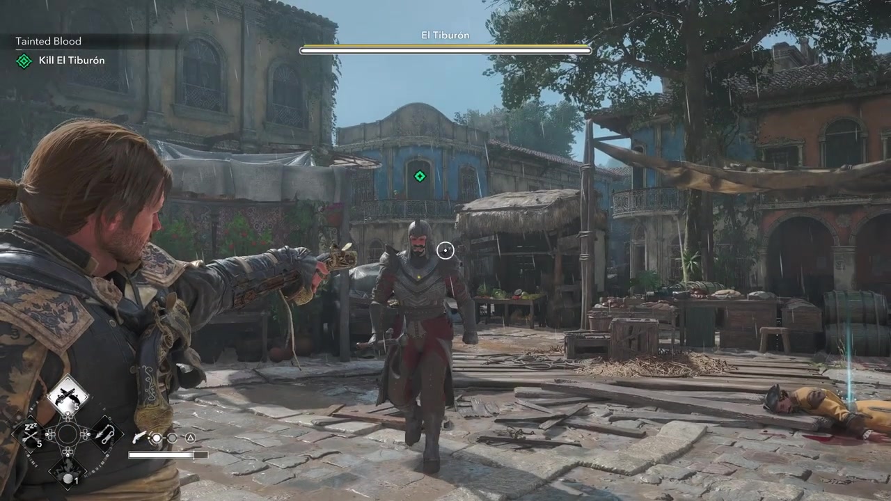 Shoot the left shoulder