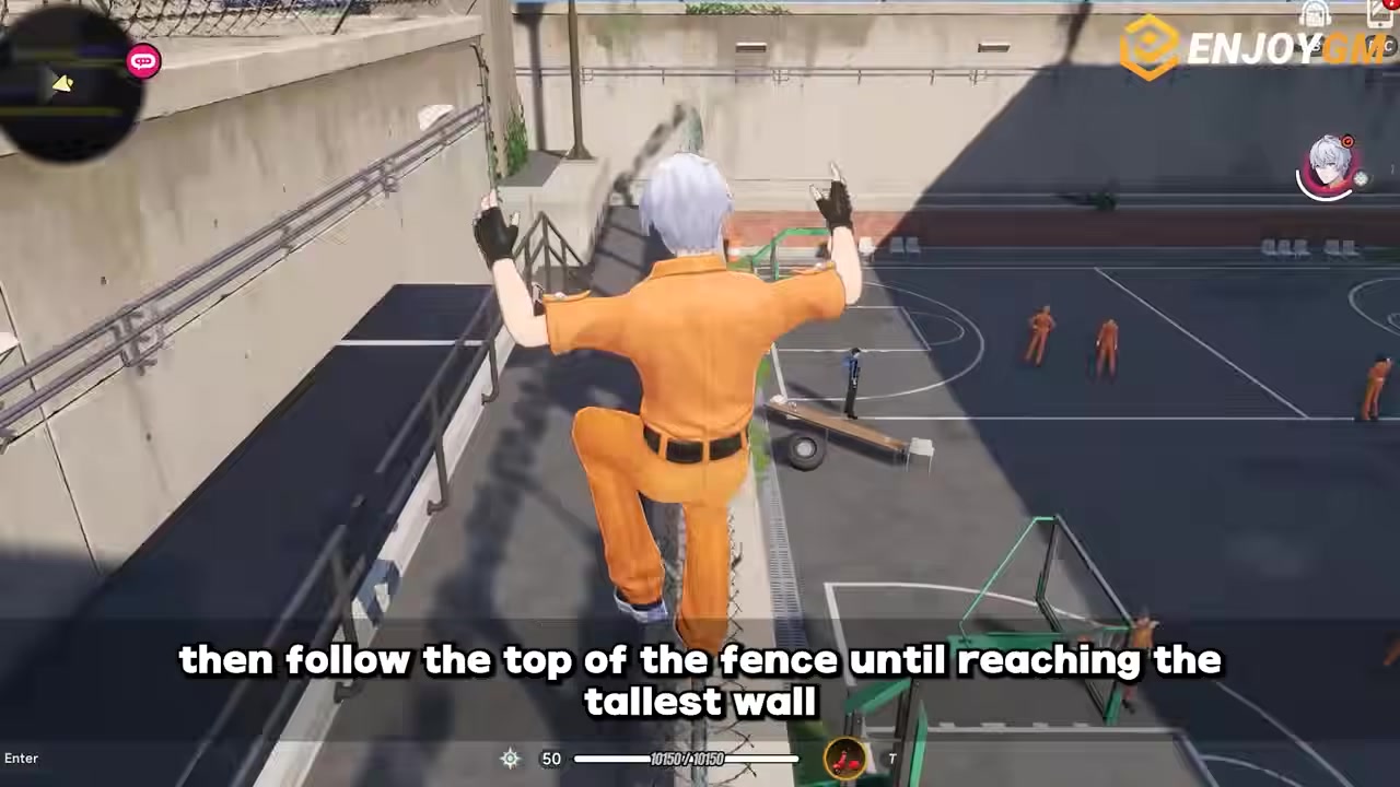 Line up at the tallest wall