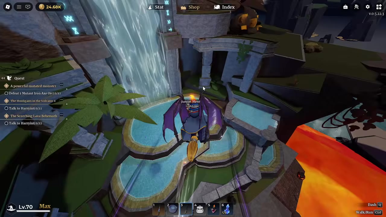 Check behind the right-side pillar