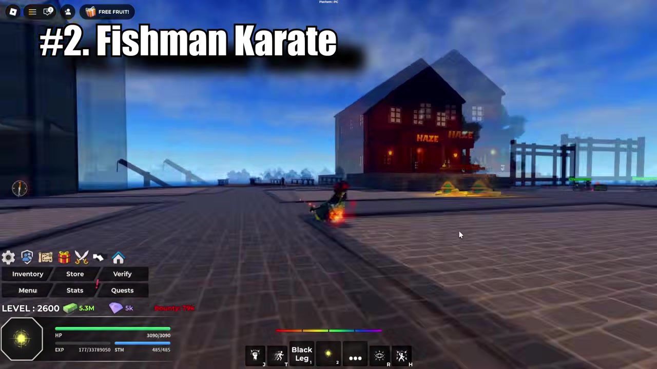 Start the Fishman Karate route