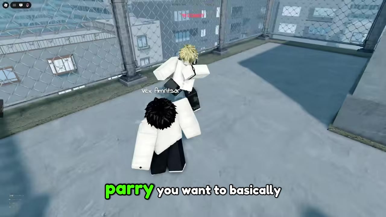 Tap F just before the hit lands