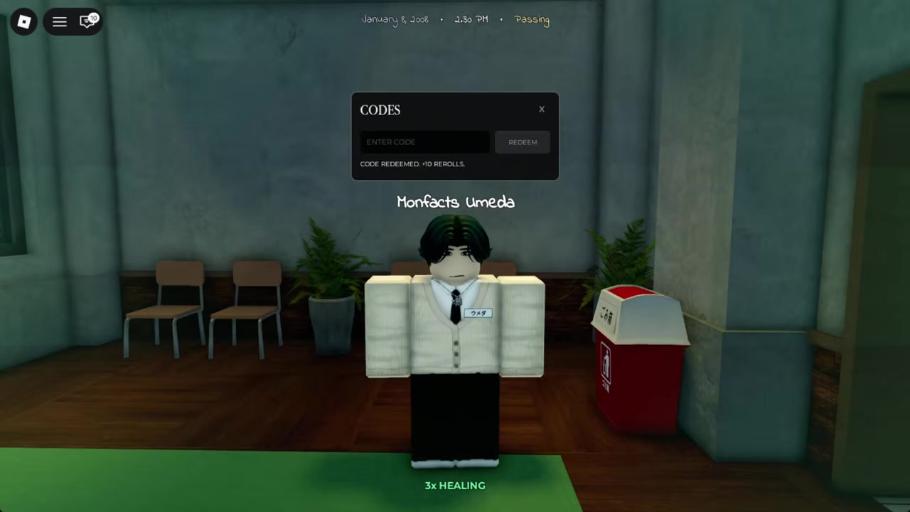 Enter 15REROLLS for 15 more rerolls