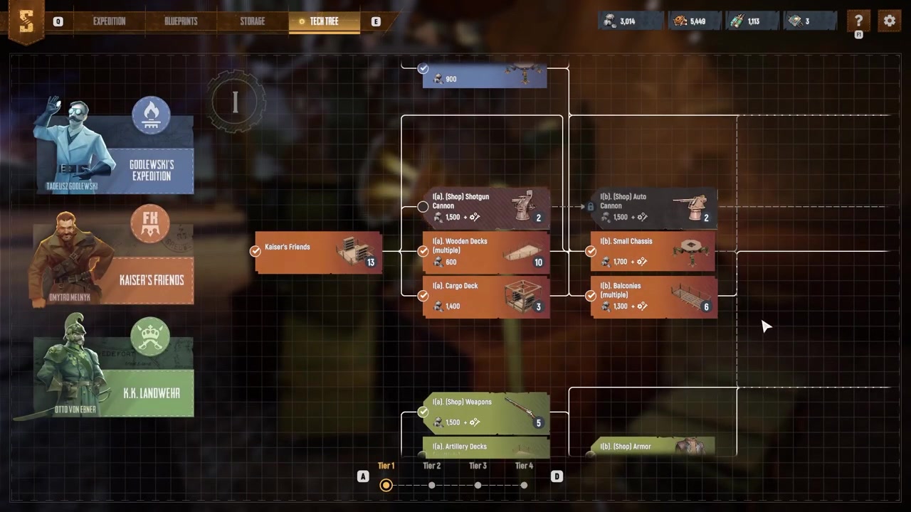 Find the first cannon upgrades