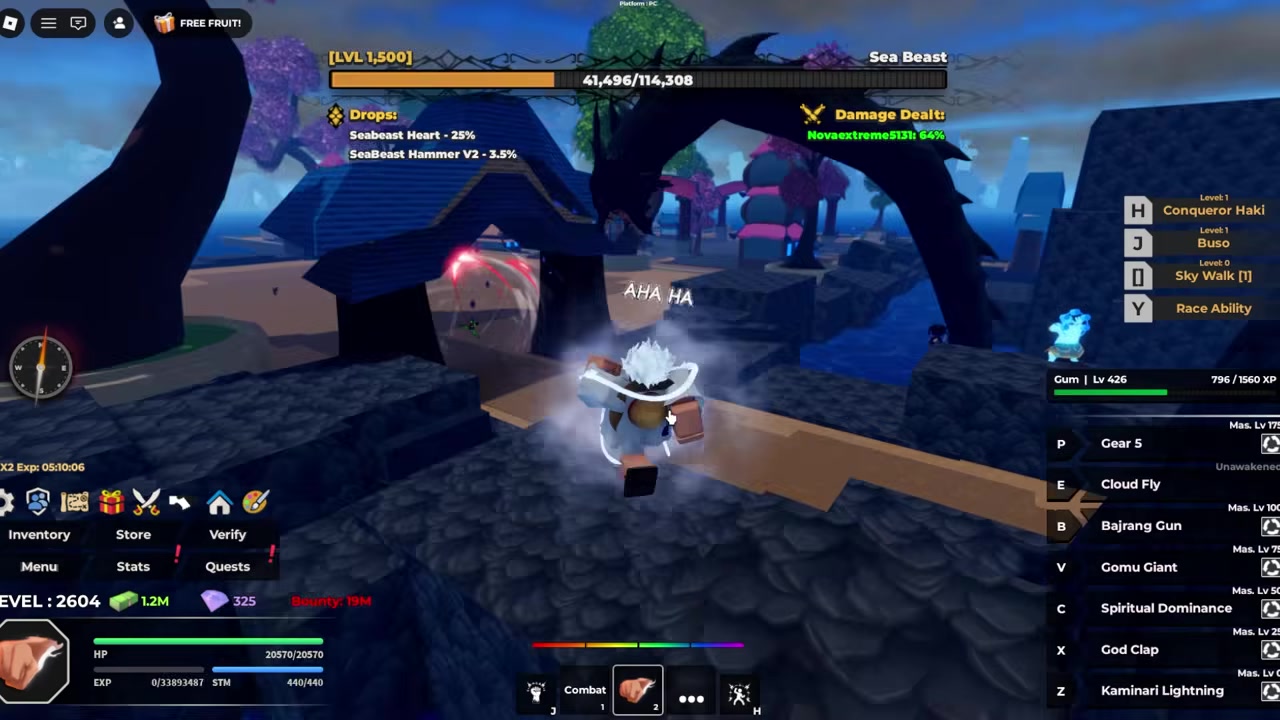 Test Gear 5 moves