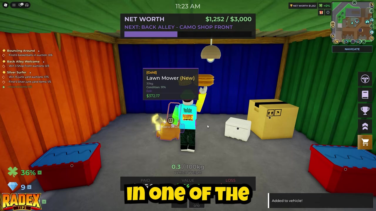 Bid on the right container