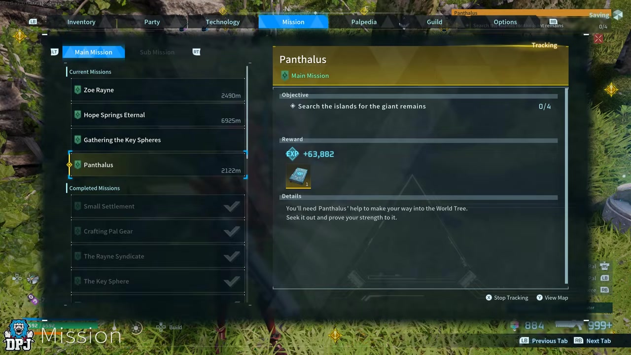 Collect the four marked items