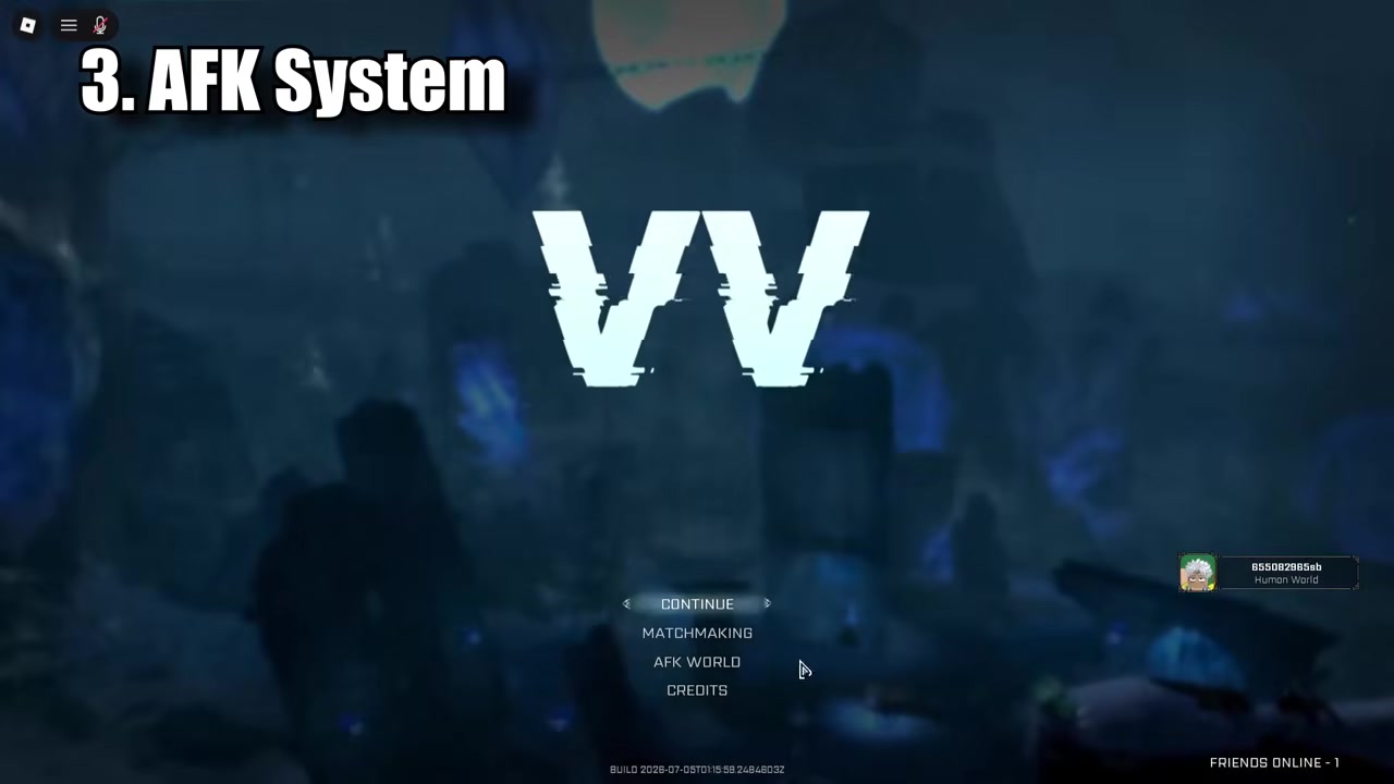 Return to the menu for matchmaking or AFK