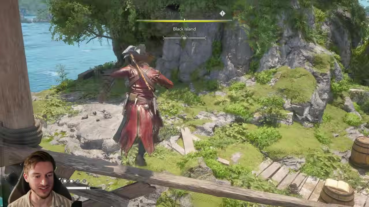 Use the chair as your landmark