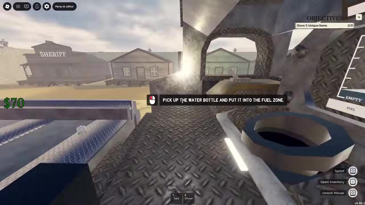 Put liquid in the fuel zone