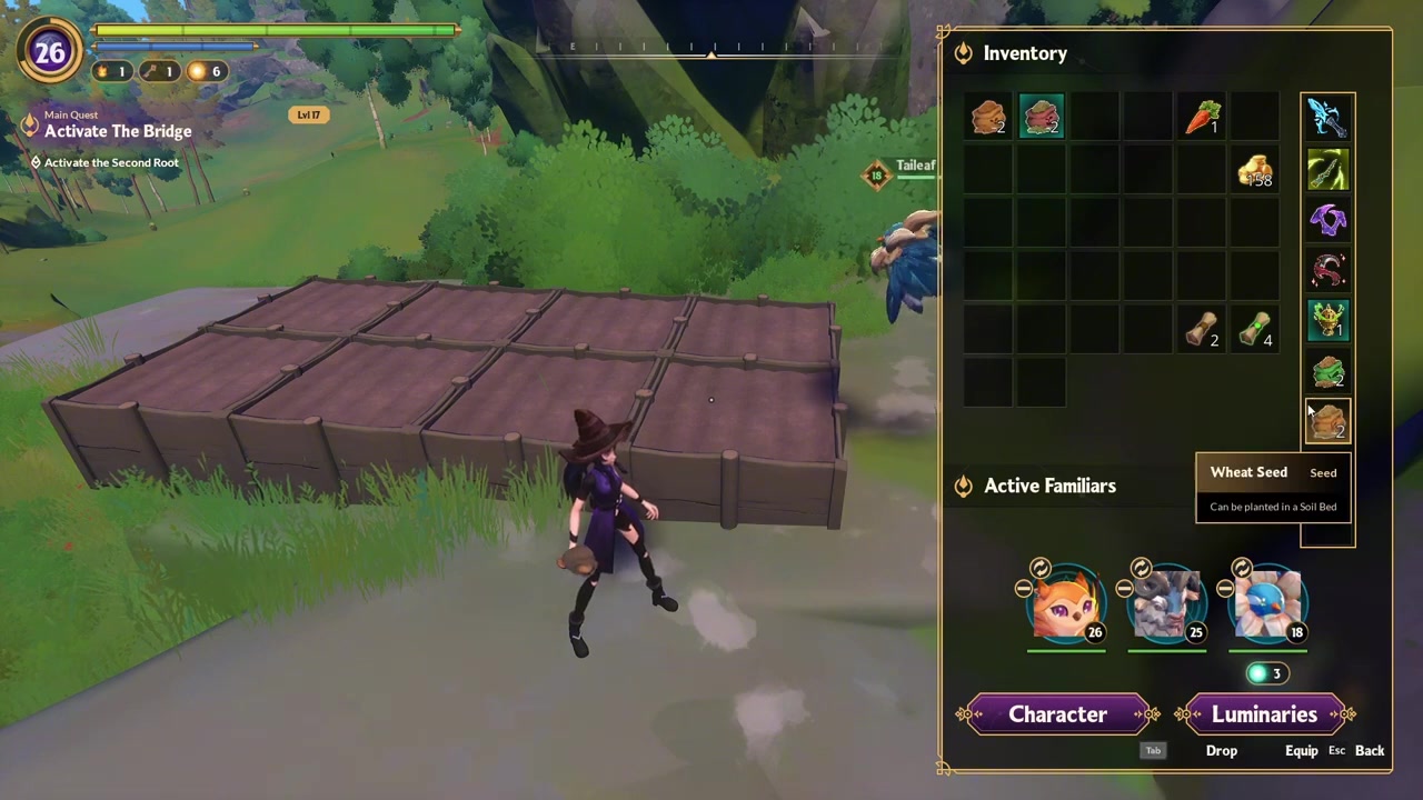 Select a seed in the hotbar