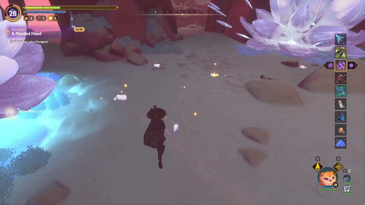 Find the lotus crystal formations