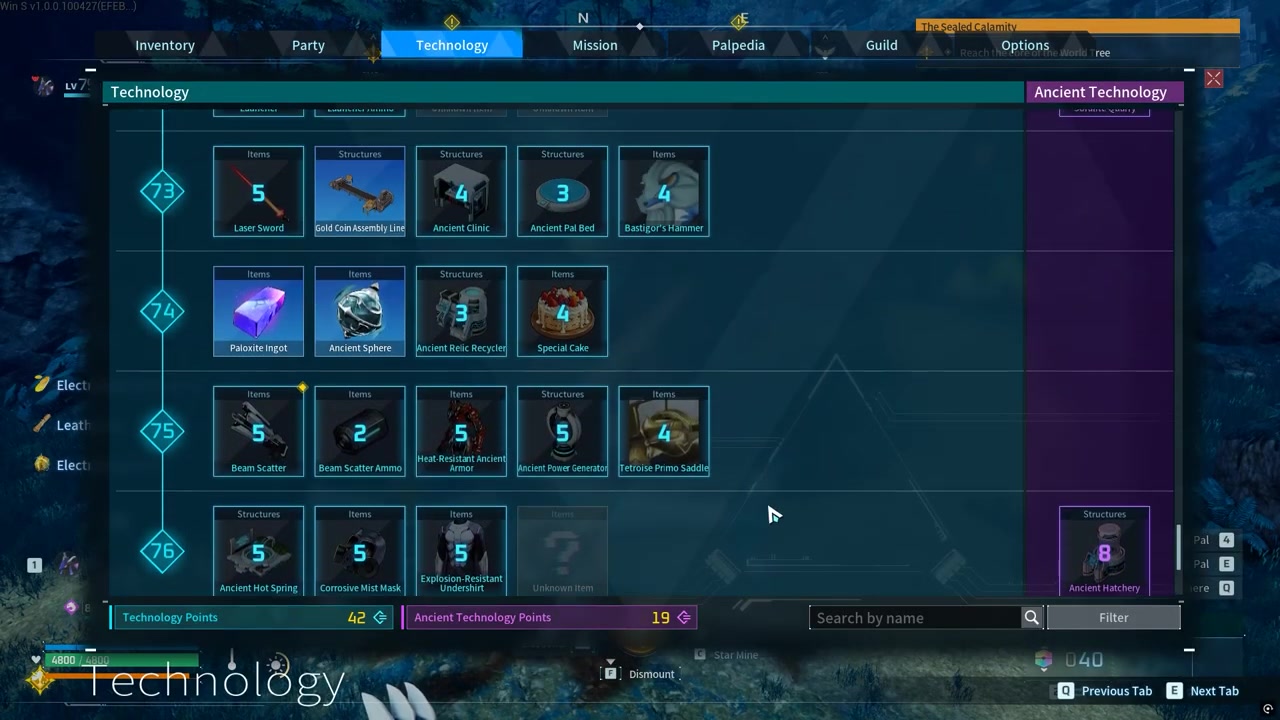 Unlock the level 74 recipe