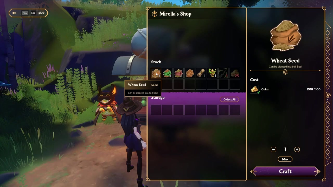 Buy seeds with Coins