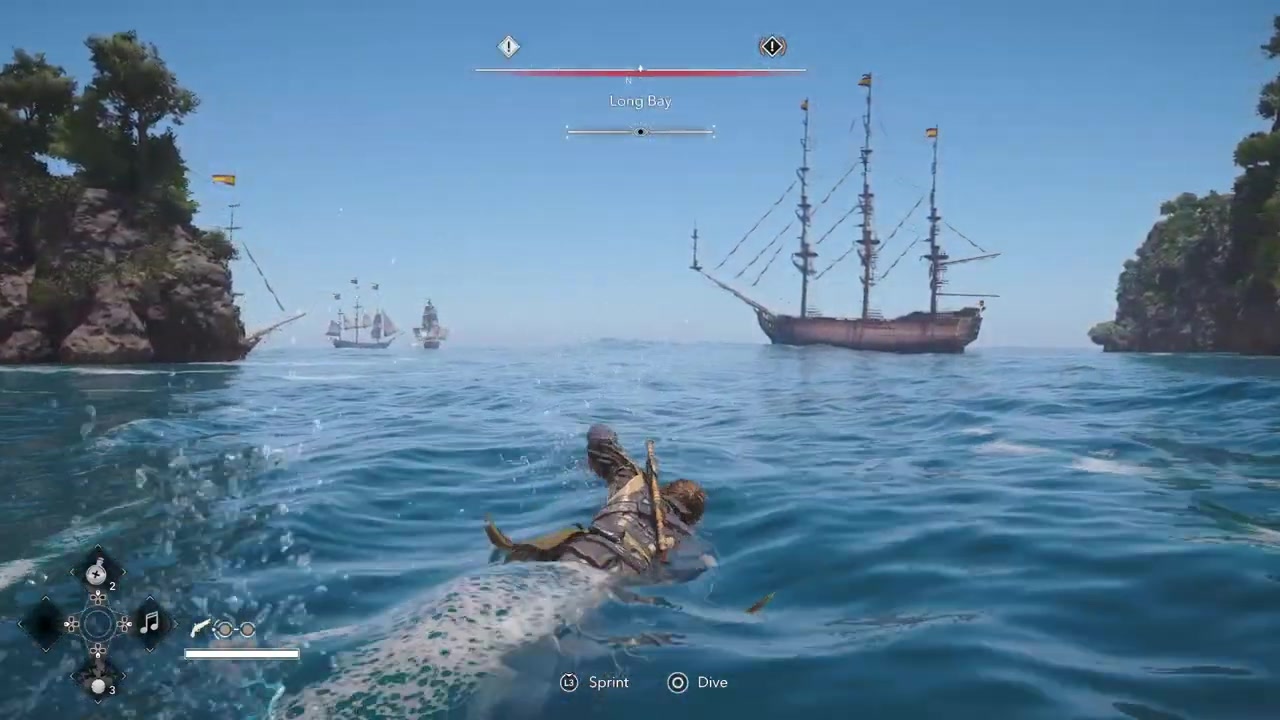 Swim to the main enemy ship