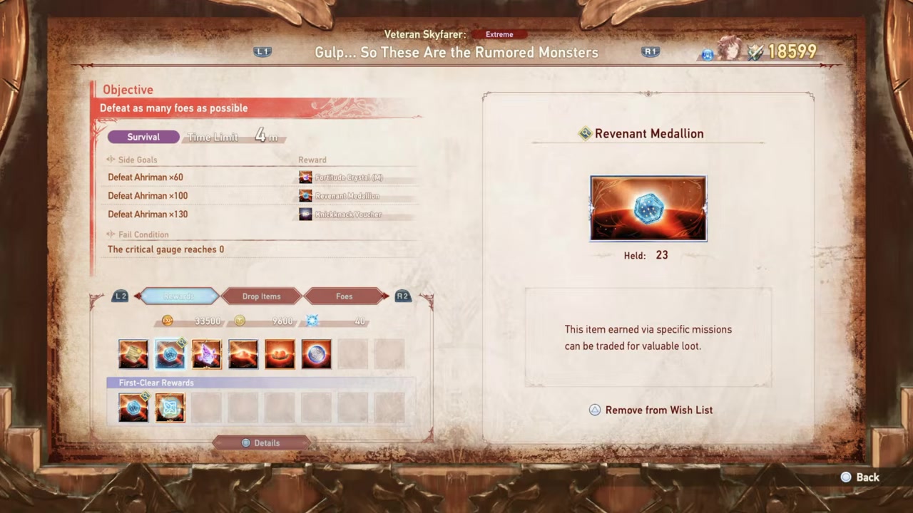 Use Revenant Medallion quests if needed
