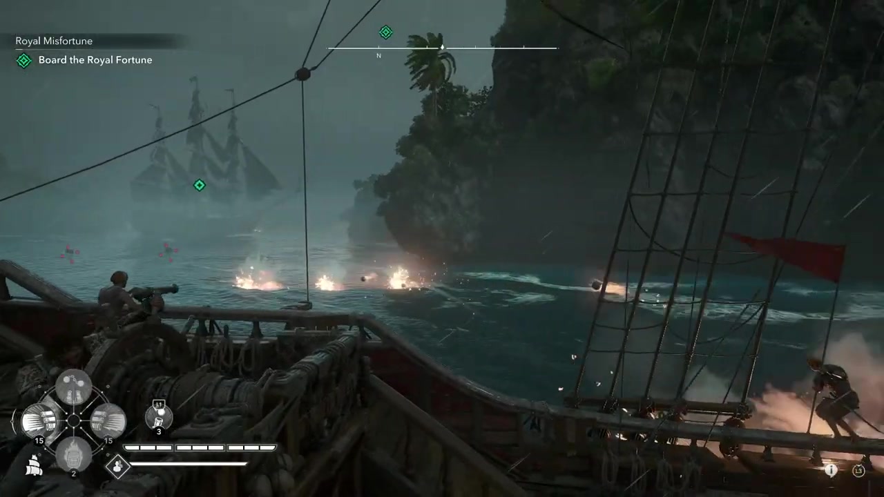 Drop rear barrels while escaping