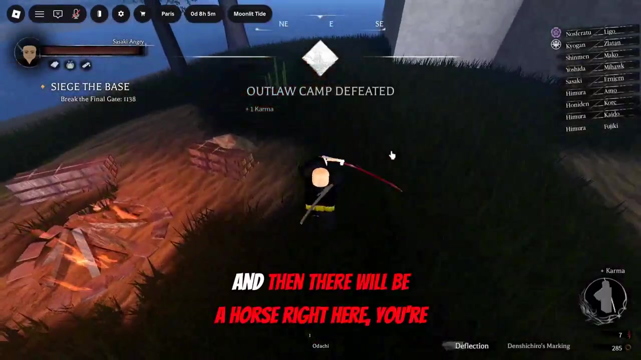 Mount the horse that appears