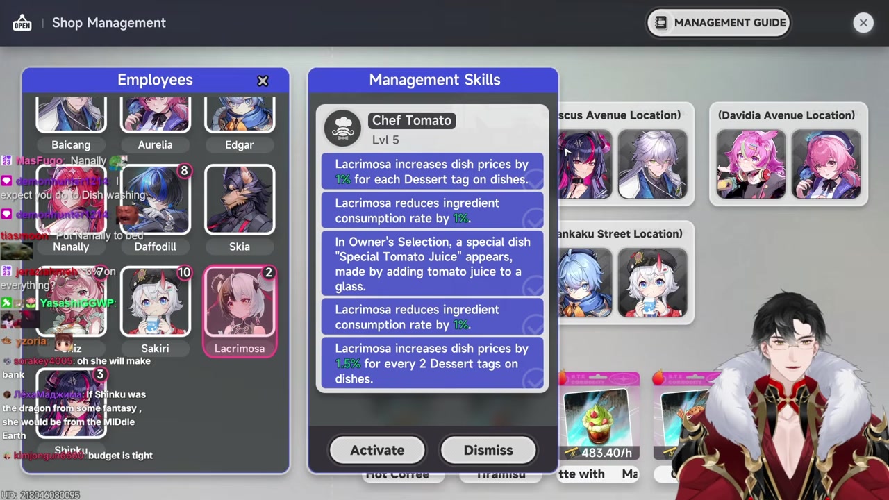 Camp the five-item menu