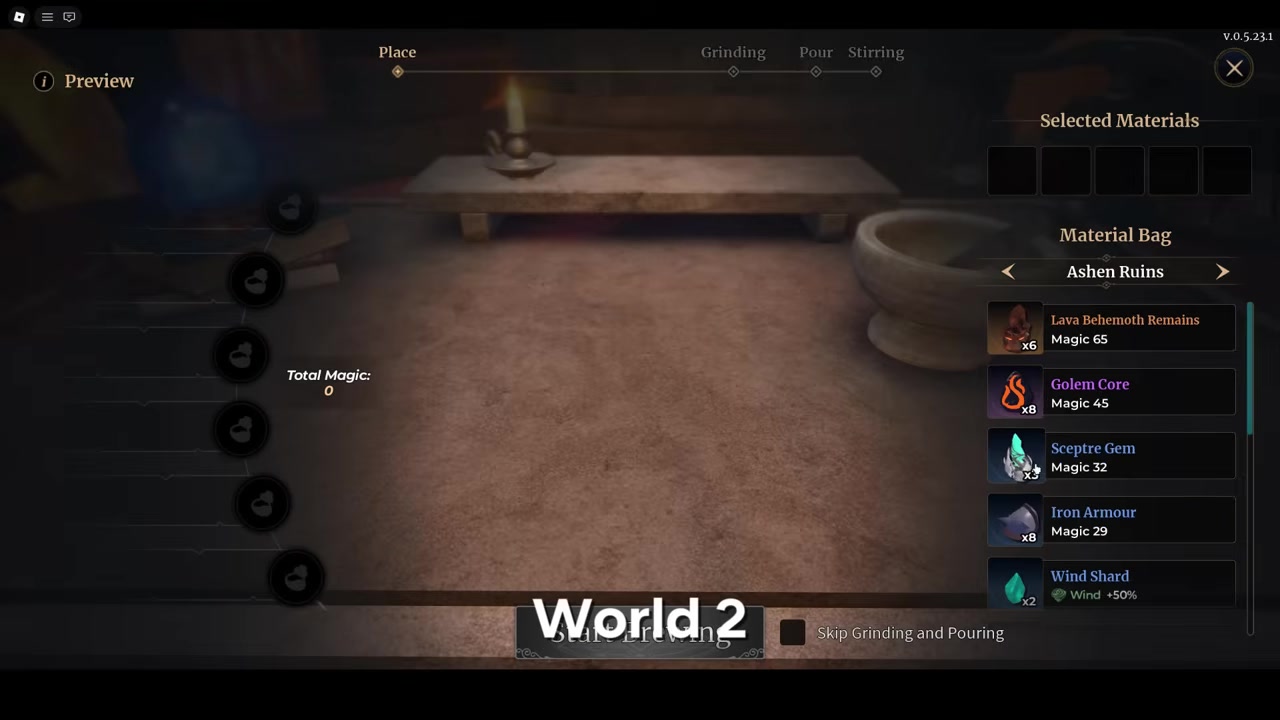 Load the Epic potion set