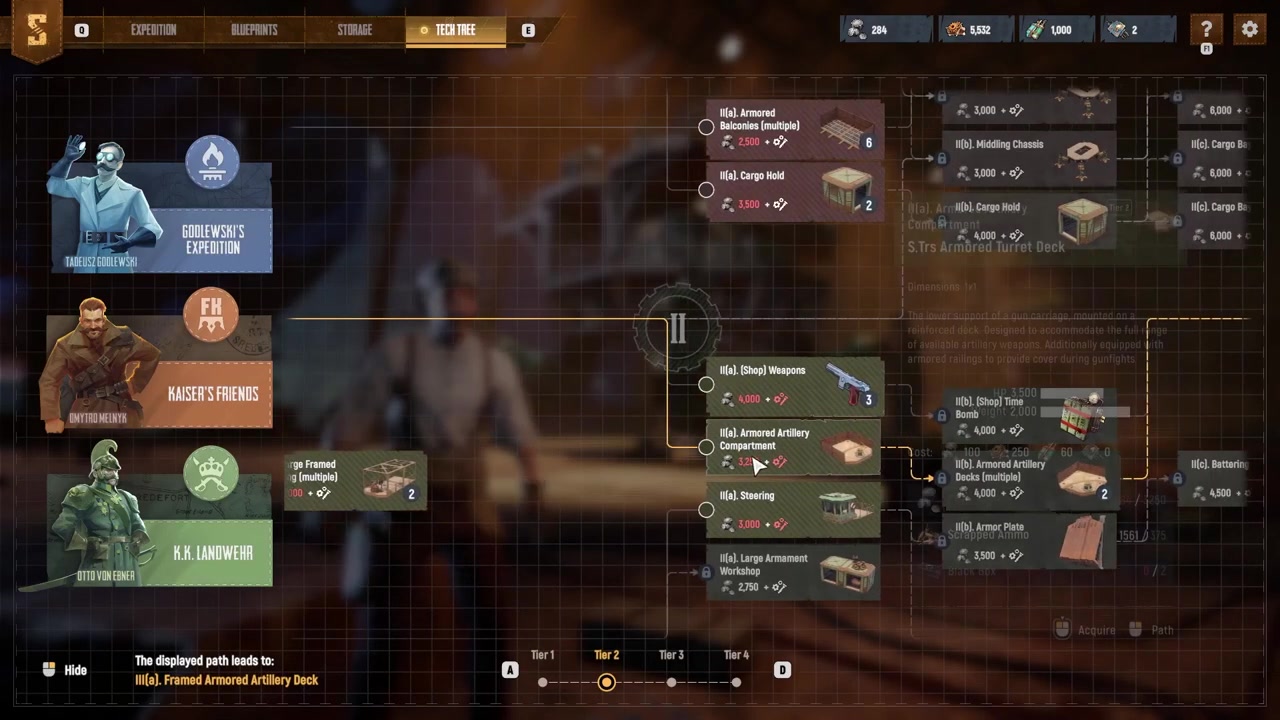 Keep progressing for armored variants
