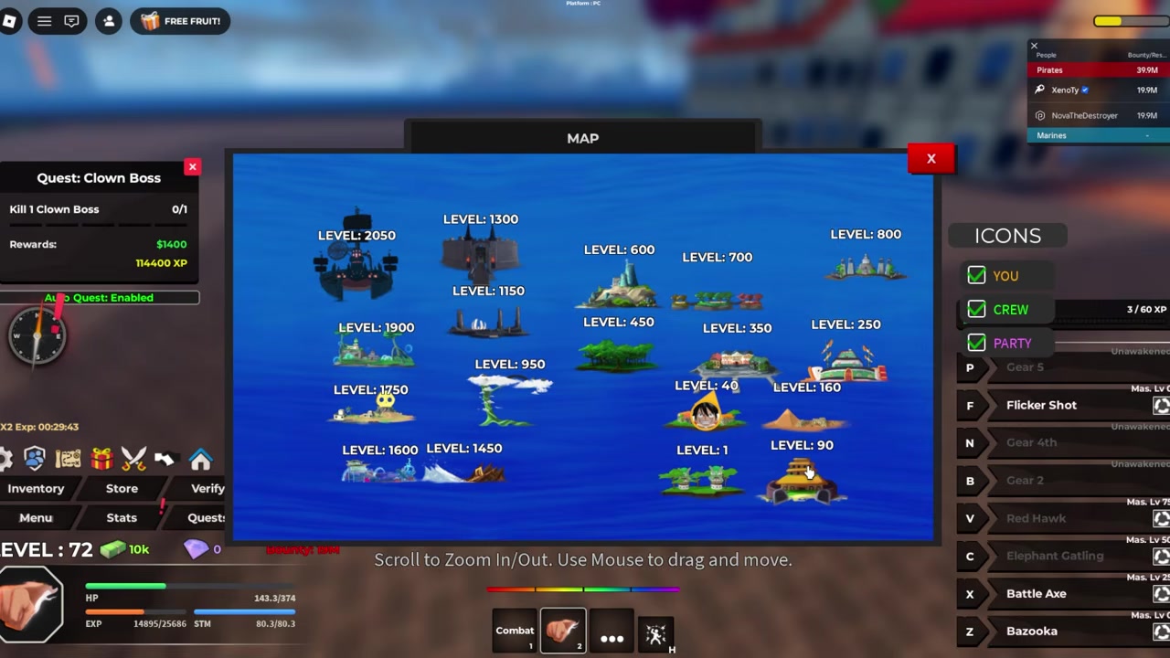 Clear the fishmen island