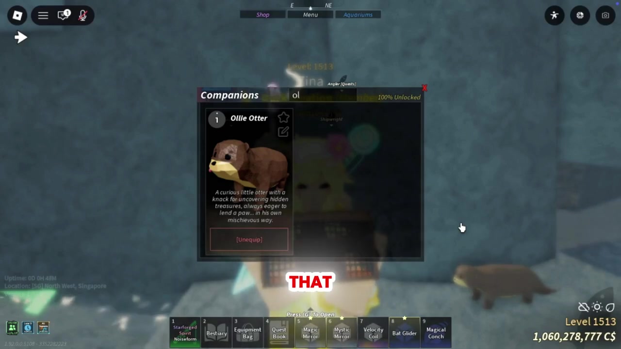 Check the companion unlock