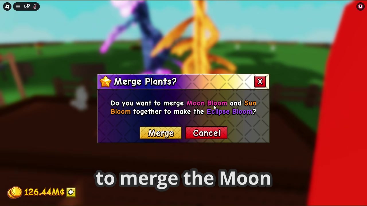 Confirm the Moon Bloom and Sun Bloom merge