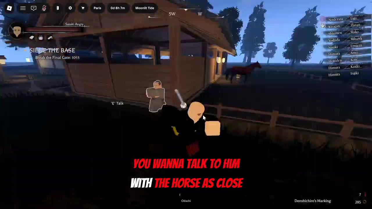 Keep the horse close to claim it