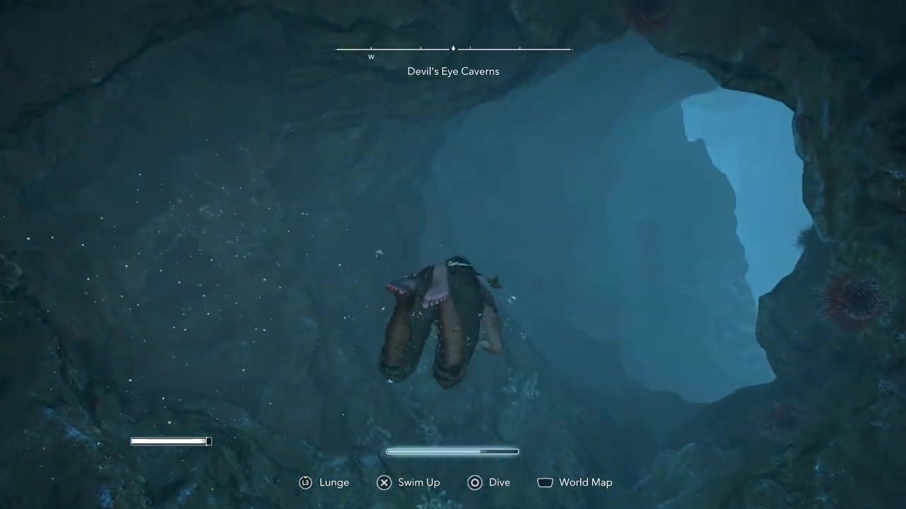 Pass the eye-shaped rock