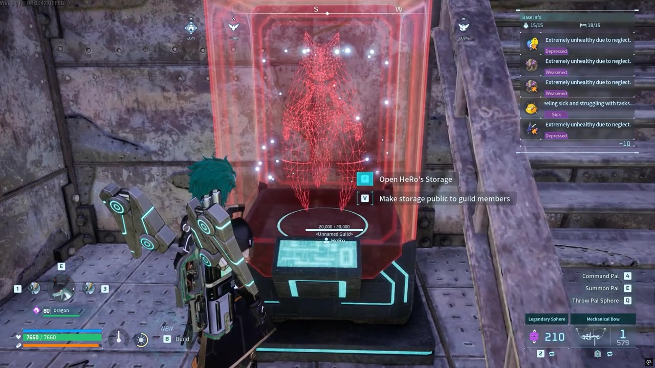 Open the storage