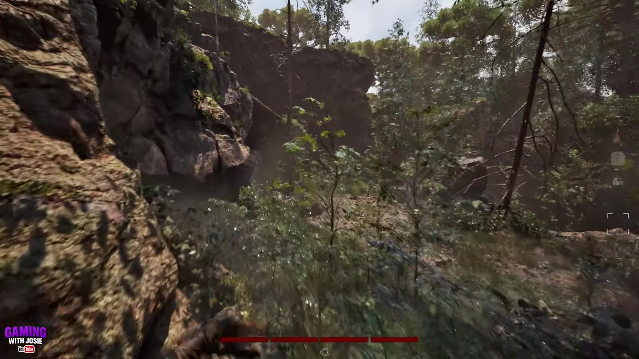 Cross the stone bridge carefully