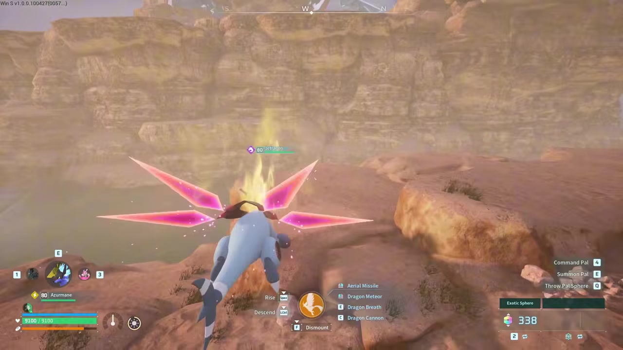 Move onto the desert section