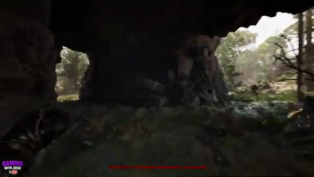 Use the left cave exit