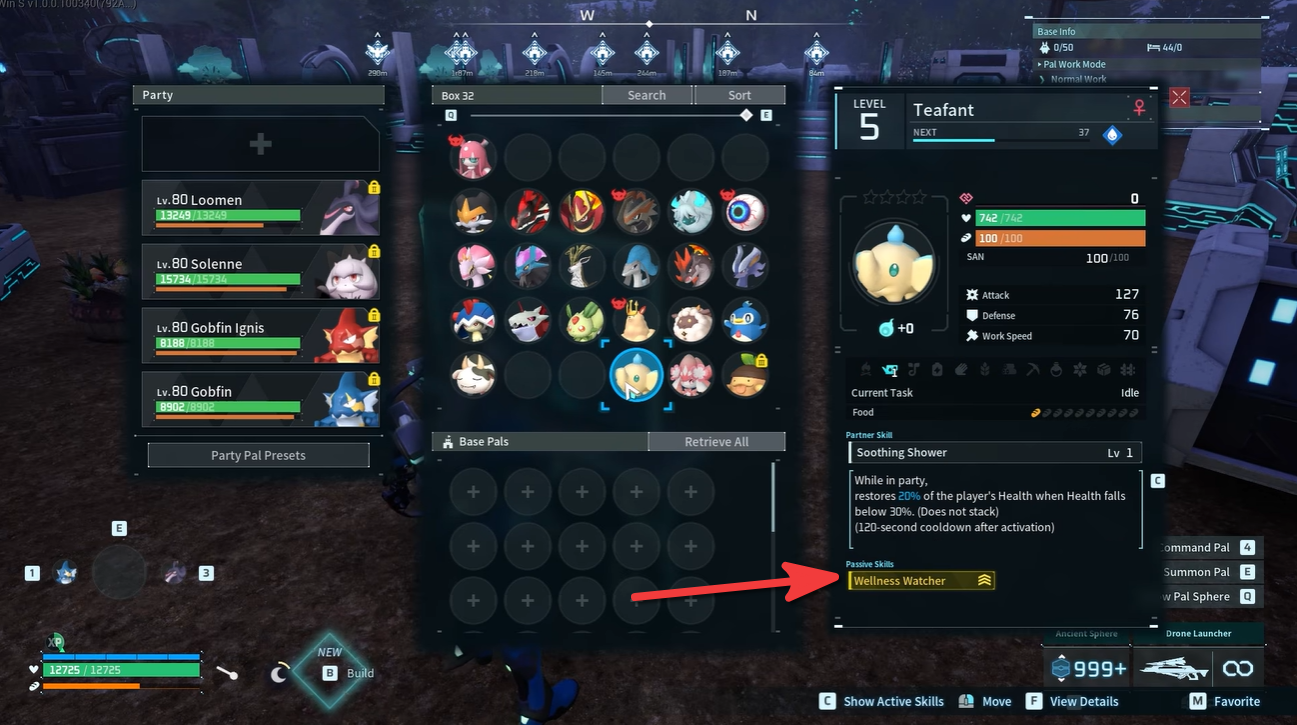 Wellness Watcher passive in Palworld 1.0 / YouTube - The Pal Professor