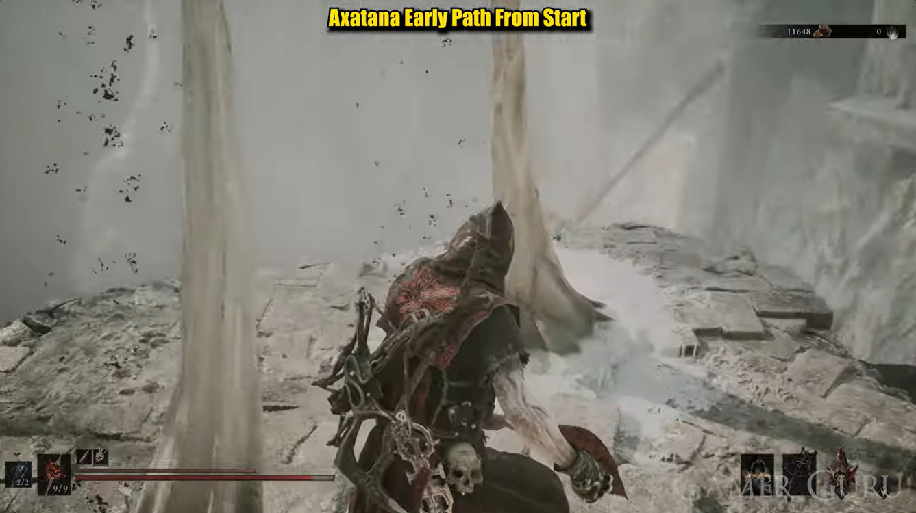 Jump from the window to get to the teleport in Mortal Shell 2 (Image credit: Cold Symmetry / YouTube - Gamer Guru)