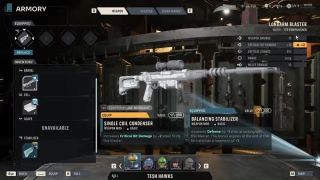 Equip the mod