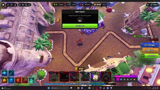 Start the match and macro