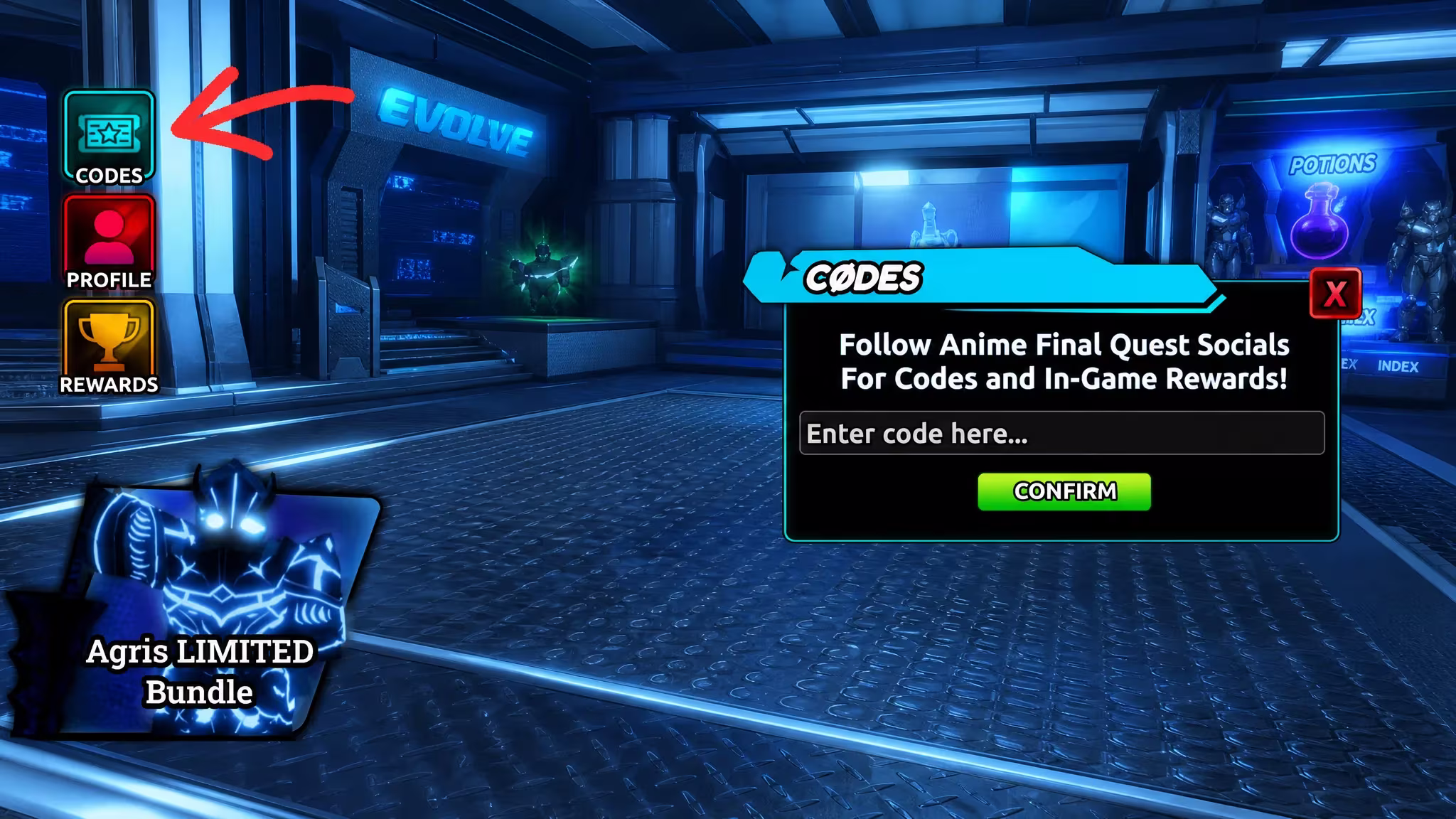 How to redeem Anime Final Quest codes