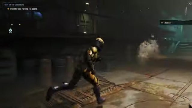 Climb the staircase behind you