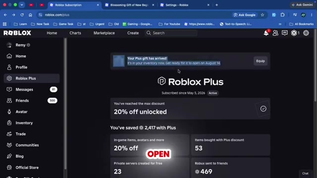 Open Roblox and head to the Robux section