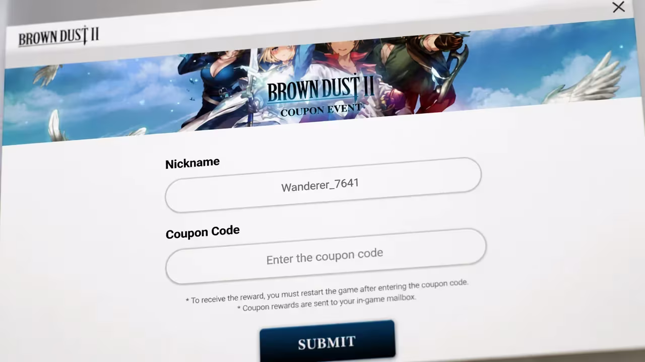 brown dust 2 code redemption interface