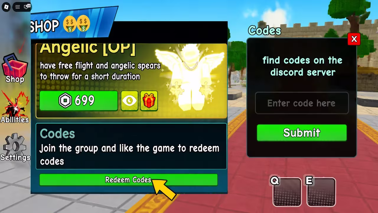 redeem Choose an Ability codes