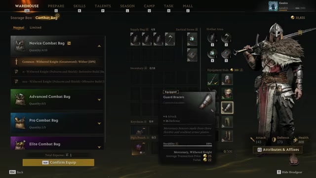 Read the build choices