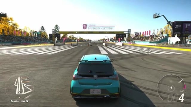 Set up on a fast straight