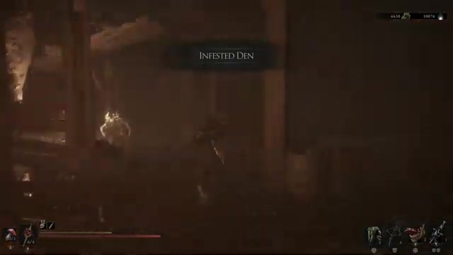 Push through into the Infested Den
