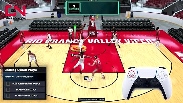 Open the quick play menu
