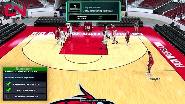 Run a play with your Running Mate's ball